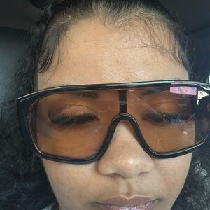 Versace Oversized Brown Sunglasses